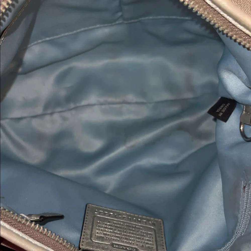 Coach Gold and Silver Monogram Hobo Y2K 2000s Pleated Shoulder Bag - Picture 6 of 11